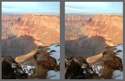 Stereo Photo - Grand Canyon View I - Parallel viewing method