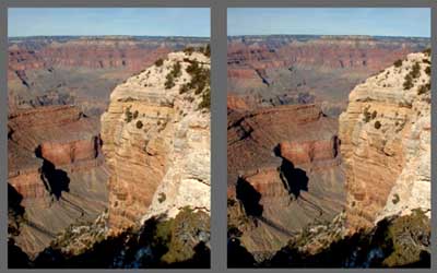 Stereo Photo - Grand Canyon View B - Parallel viewing method