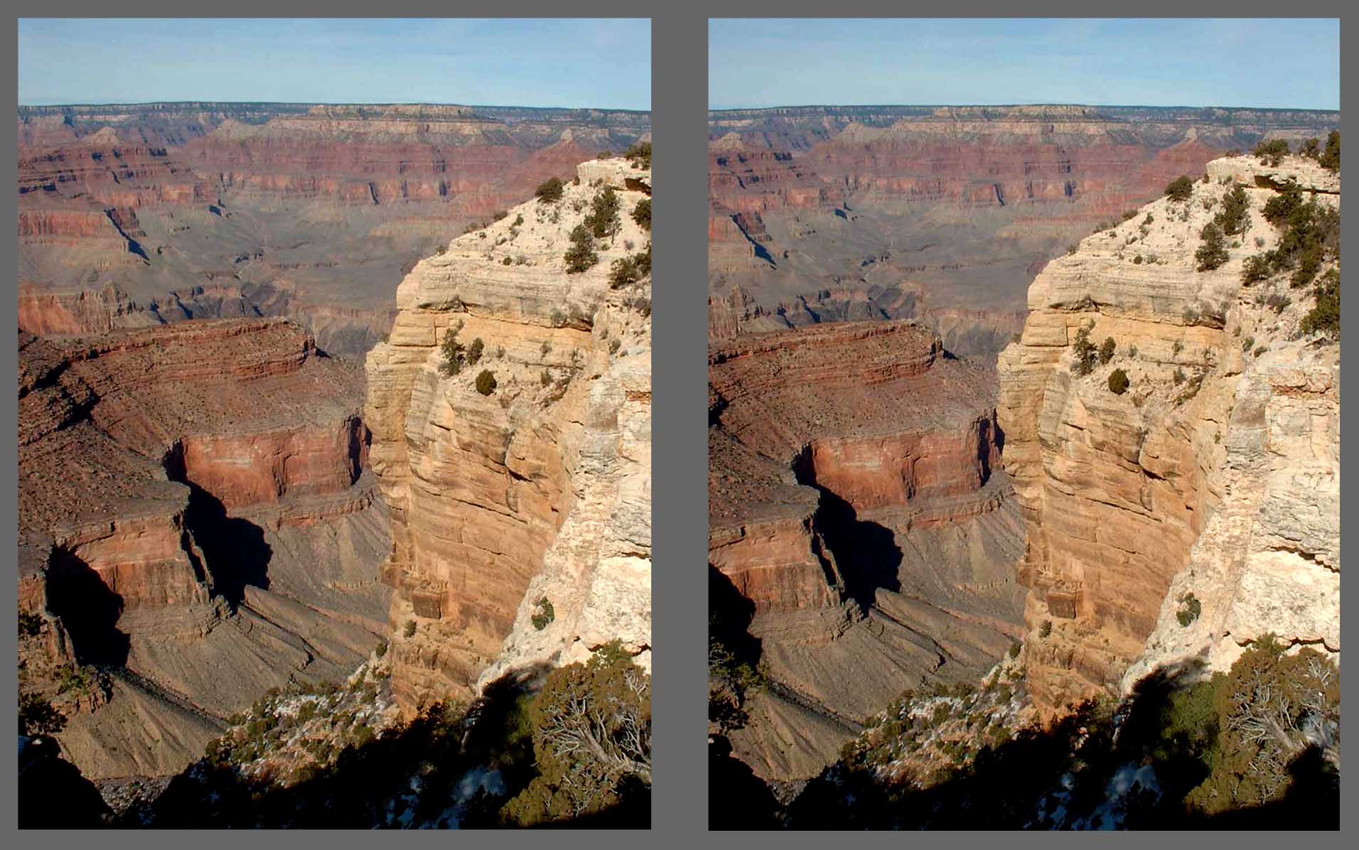 Stereo Photo - Grand Canyon View B - Cross-eyed viewing method