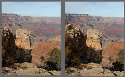 Stereo Photo - Grand Canyon View C - Parallel viewing method