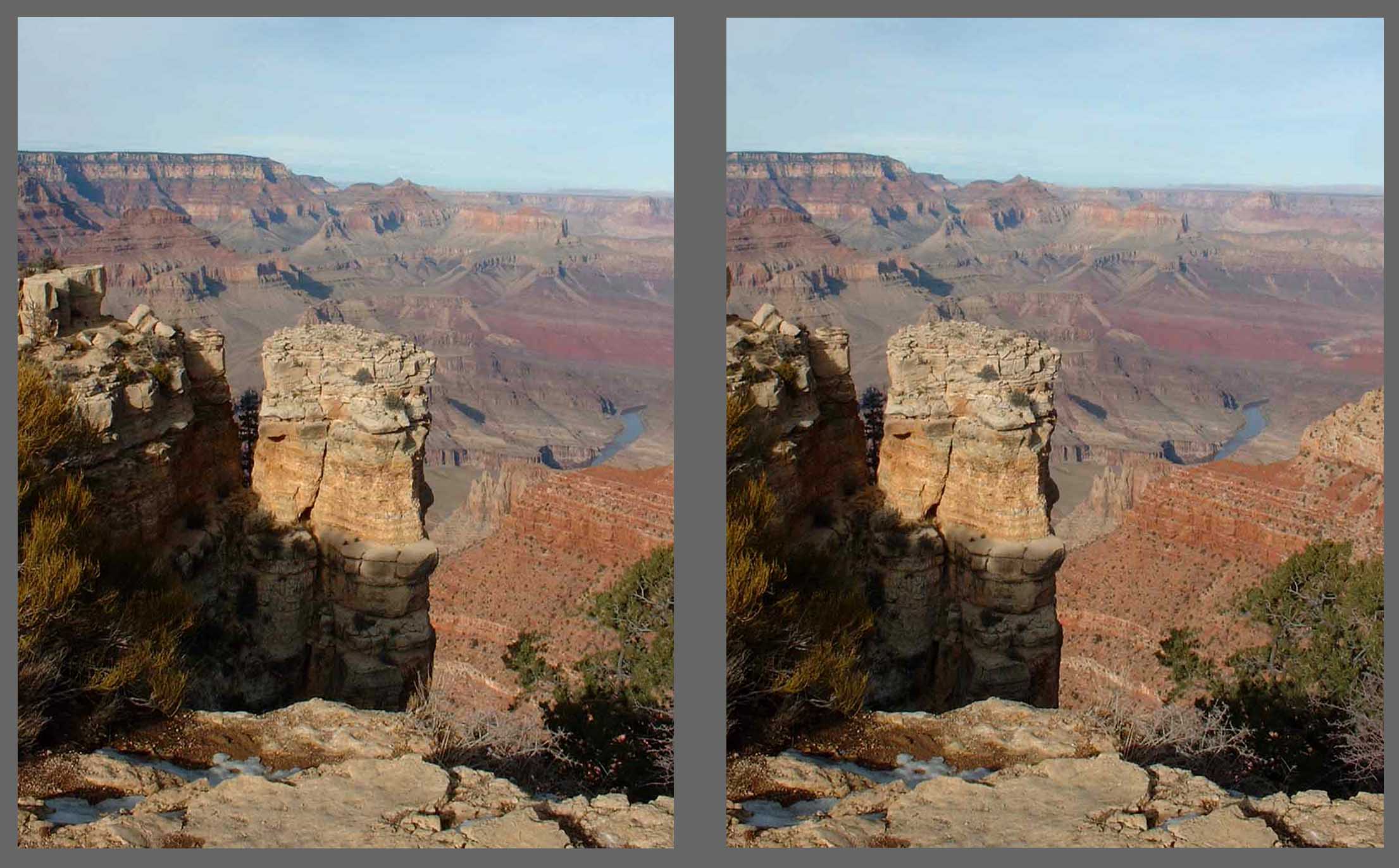 Stereo Photo - Grand Canyon View C - Cross-eyed viewing method