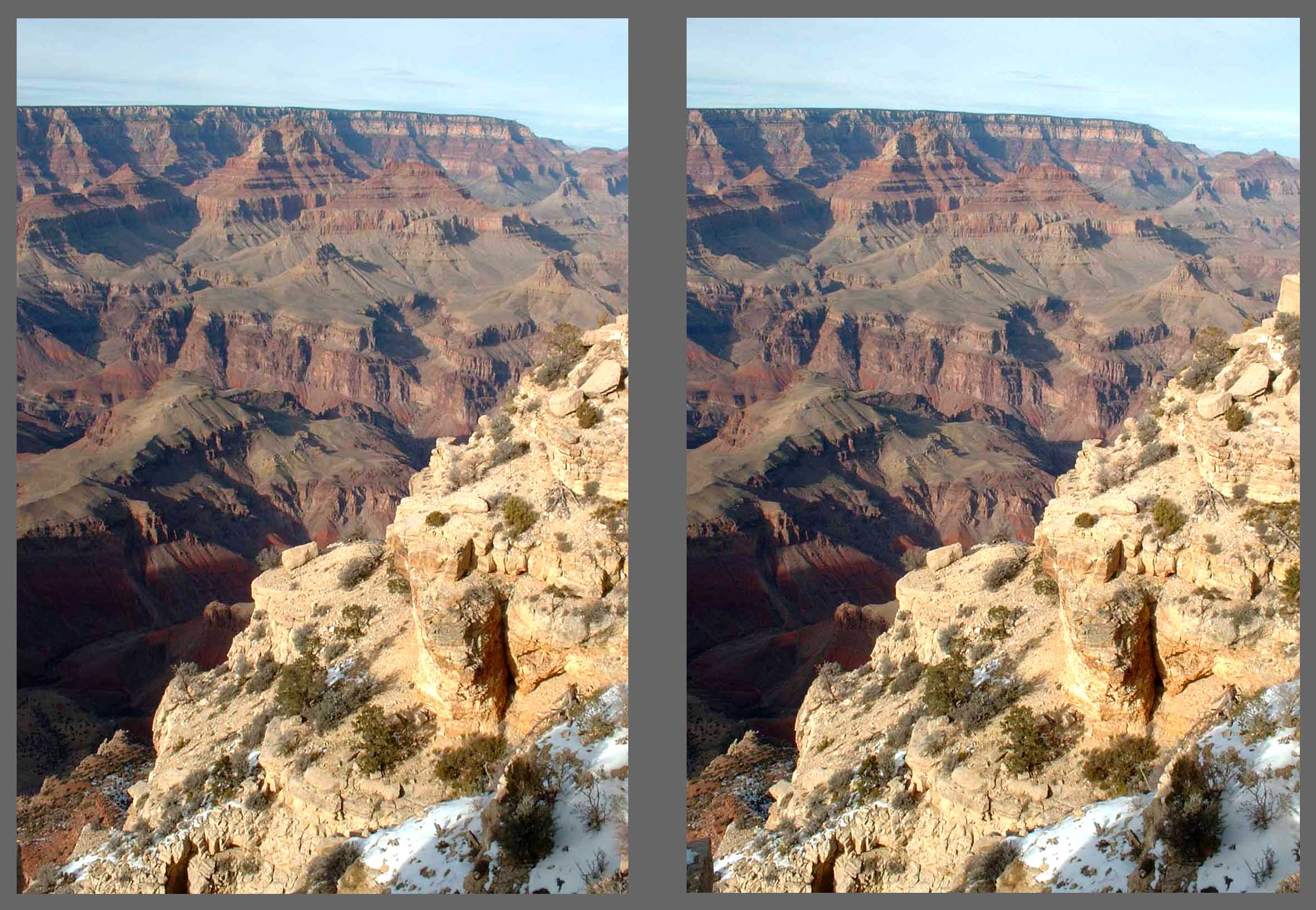 Stereo Photo - Grand Canyon View D - Cross-eyed viewing method