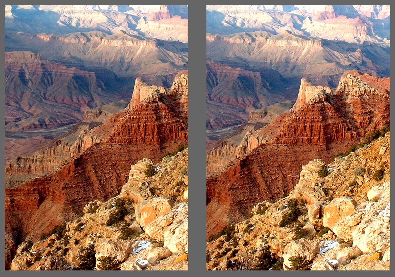 Stereo Photo - Grand Canyon View E - Cross-eyed viewing method