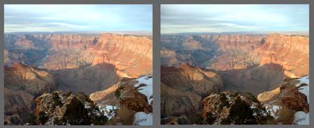 Stereo Photo - Grand Canyon View F - Parallel viewing method