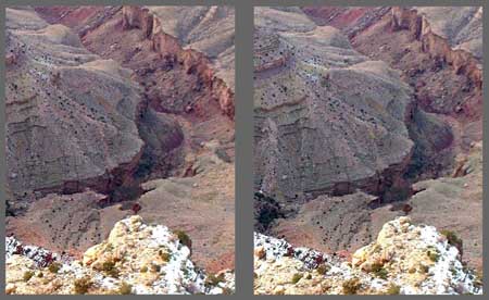 Stereo Photo - Grand Canyon View G - Parallel viewing method