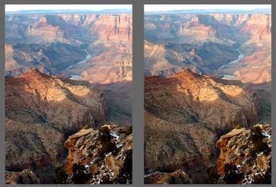 Stereo Photo - Grand Canyon View H - Parallel viewing method