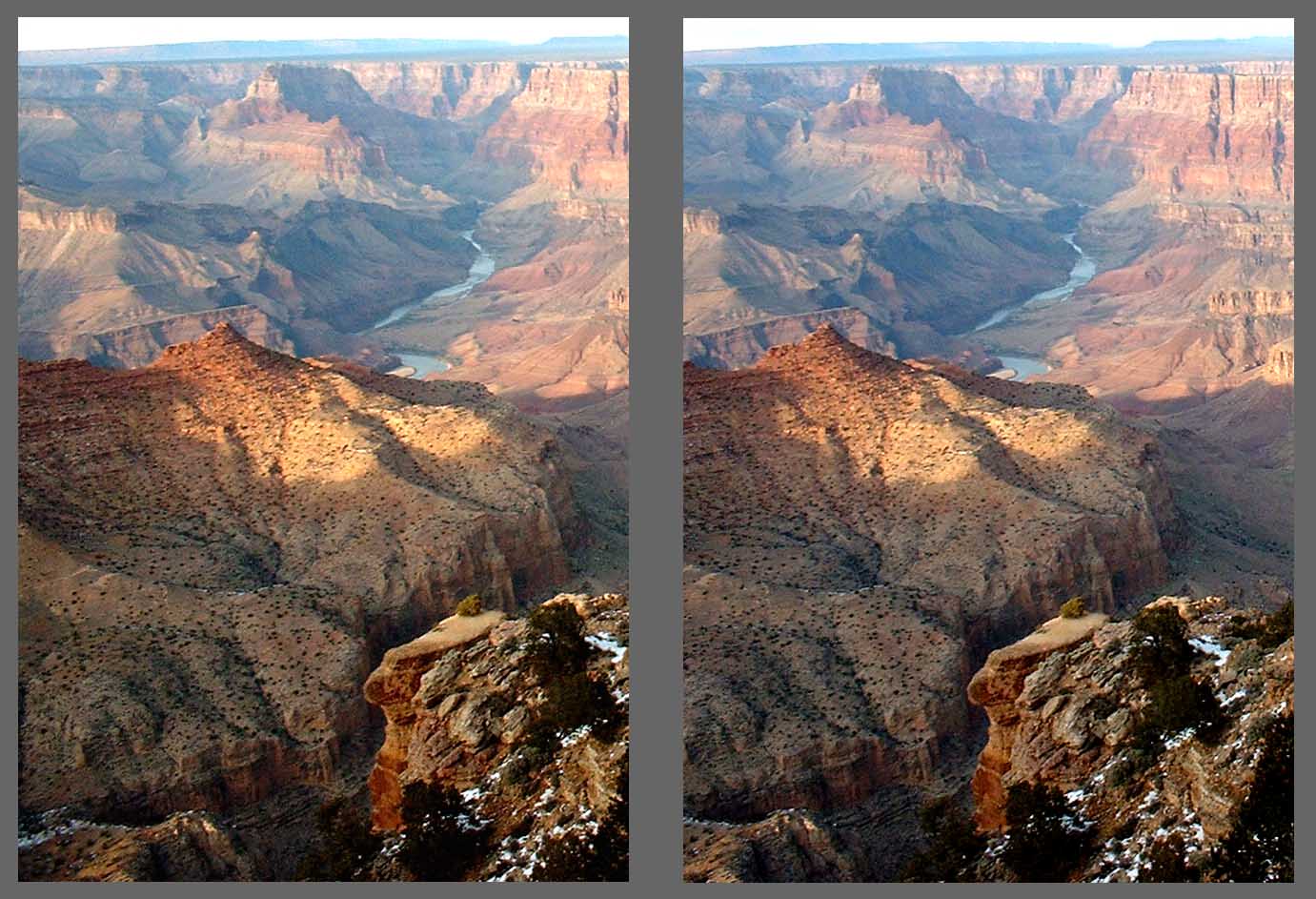 Stereo Photo - Grand Canyon View H - Cross-eyed viewing method